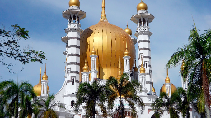 La mezquita de Perak en Malasia