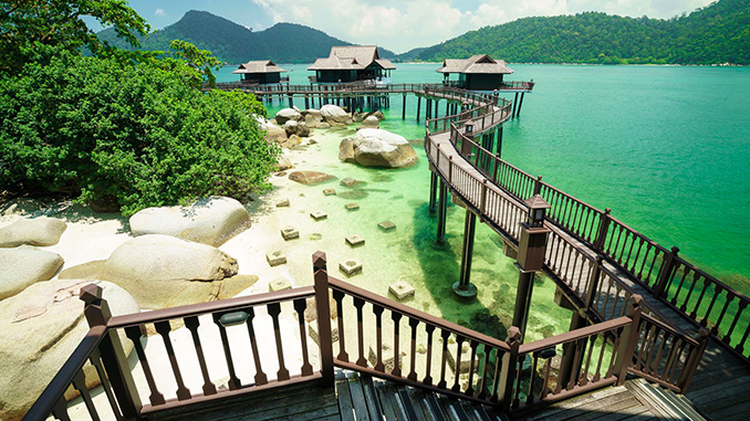 Los hoteles y resorts en la isla de Pangkor en Malasia