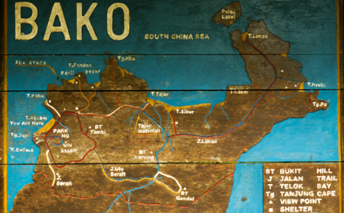 Mapa del Bako National Park