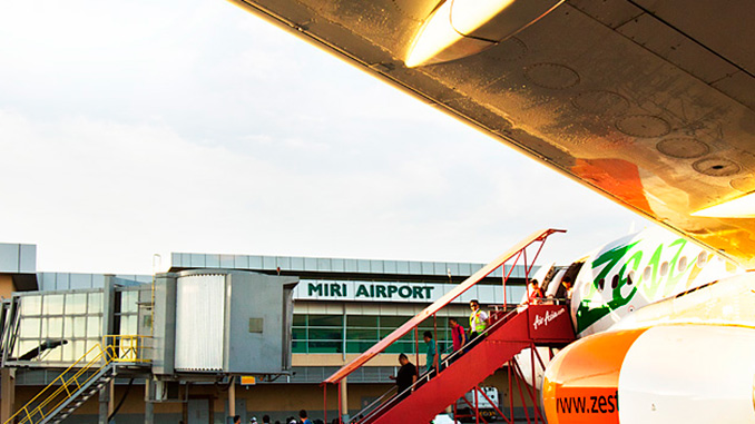 Aeropuerto de Miri en el norte de Borneo