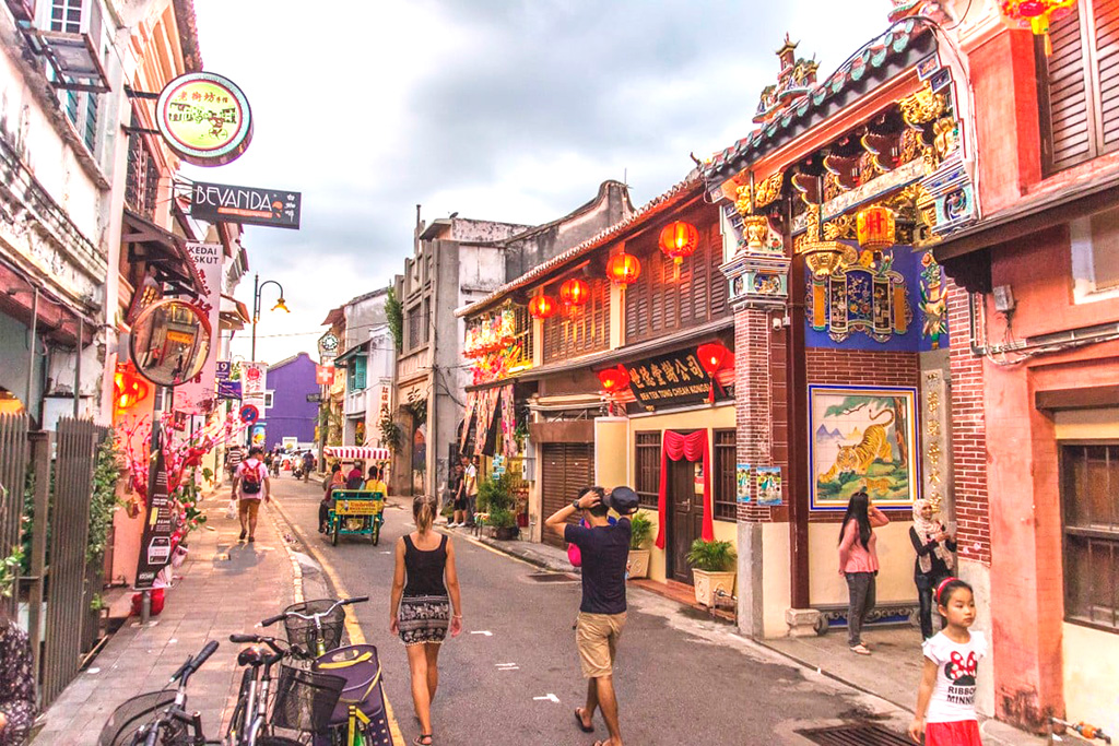 Calles históricas y arquitectura de George Town en Penang