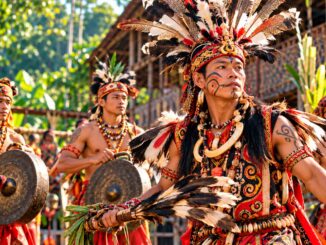 Cazadores de cabezas en Borneo