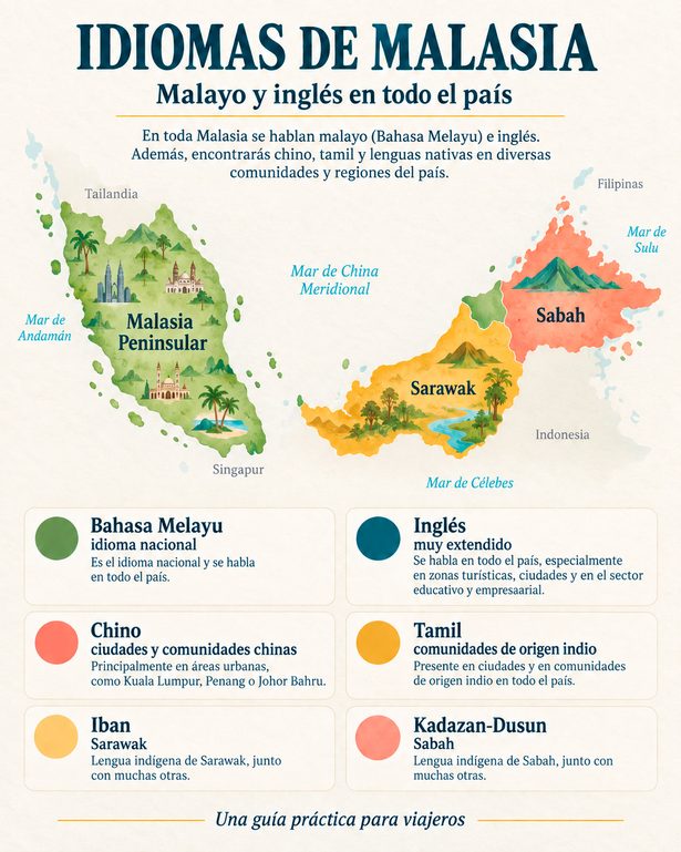 Qué lenguas se hablan en Malasia