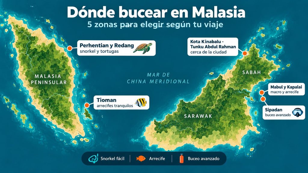Dónde bucear en Malasia